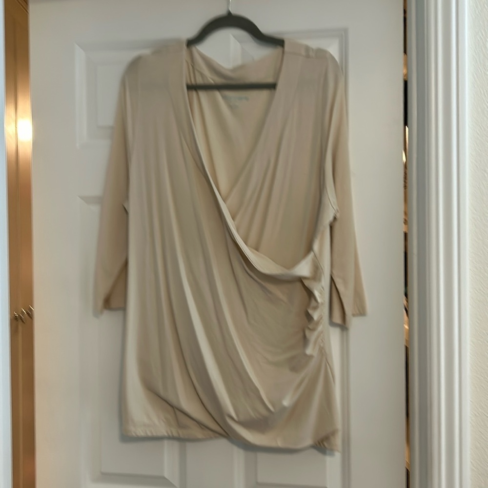 Soft Surroundings ivory surplice top.  Worn once